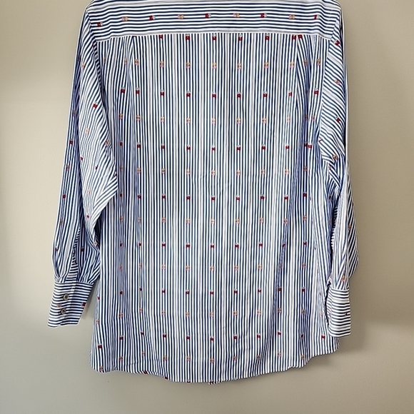 ALEXANDER JULIAN PRIVATE RESERVE - Striped Multicolor Flip Cuff Med Dress Shirt - Picture 11 of 12